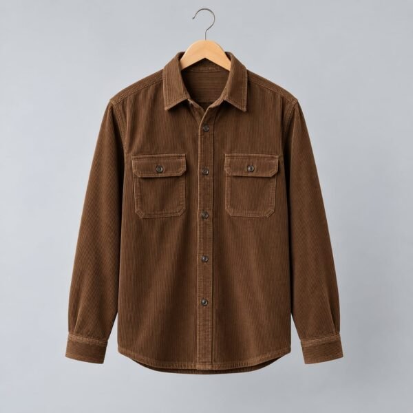 Brown corduroy overshirt — illustrative sample product