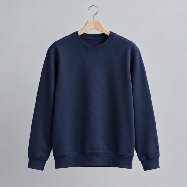 Navy crew sweatshirt — illustrative sample product