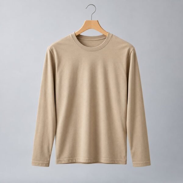 Sand long-sleeve tee — illustrative sample product